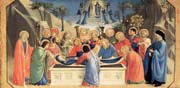 the burial of the virgin and the reception of her soul in heaven